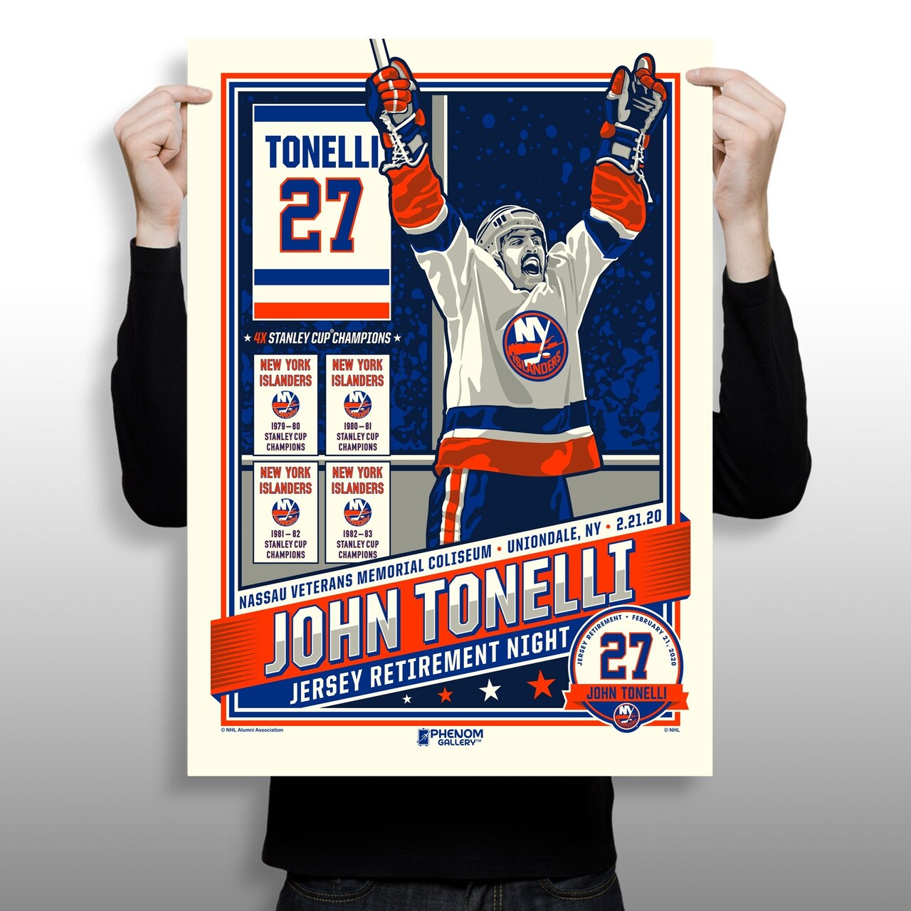 Phenom Gallery New York Islanders John Tonelli Number Retirement Serigraph